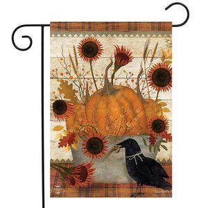 Primitive Pumpkins Garden Flag